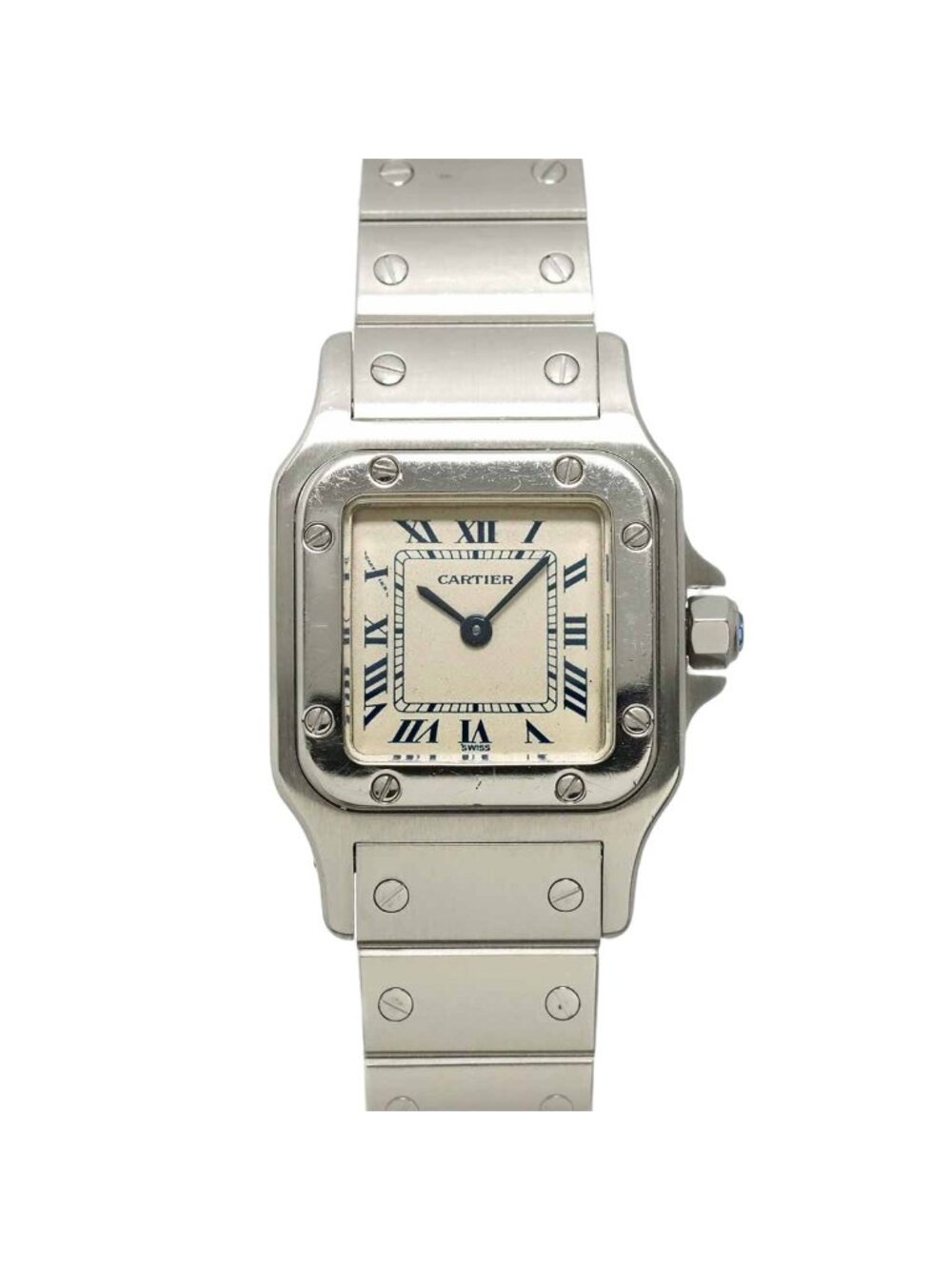 Cartier Santos Galbee SM Vintage Watch Ivory Quartz